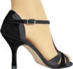 Neo Tango - Black Suede and Black Satin