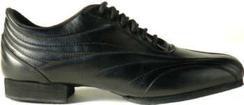 argentine tango shoe-Vida Mia - Men's Black Leather Dance Sneakers