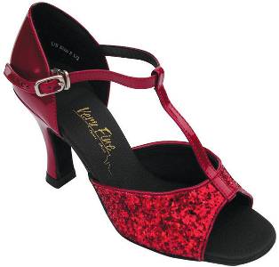 argentine tango shoe-Model VF 5004-Red Sparkle
