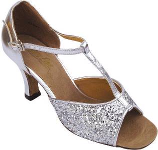 argentine tango shoes-Model VF 5004-Silver Sparkle