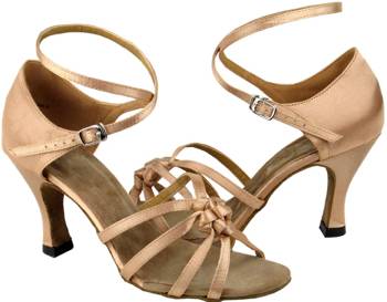 argentine tango shoes-VF 5011-Brown Satin