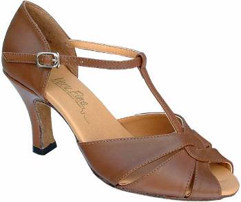 argentine tango shoe-Model VF 6006-Coffee Brown Leather