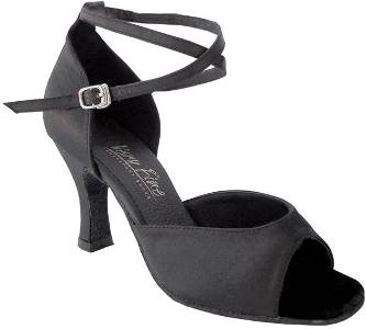 argentine tango shoes-Model VF 6012-Black Satin