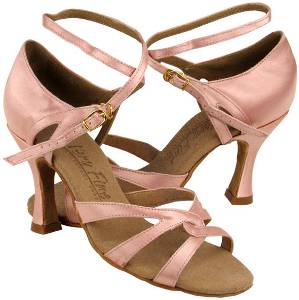 argentine tango shoes-Open Toe Dance Shoe-VF C1658-Flesh Satin