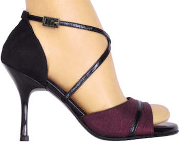argentine tango shoes-Vida Mia -  Diana-with polished black stones buckle